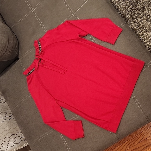 EMBELLISHED-NECK TOP - Picture 8 of 12